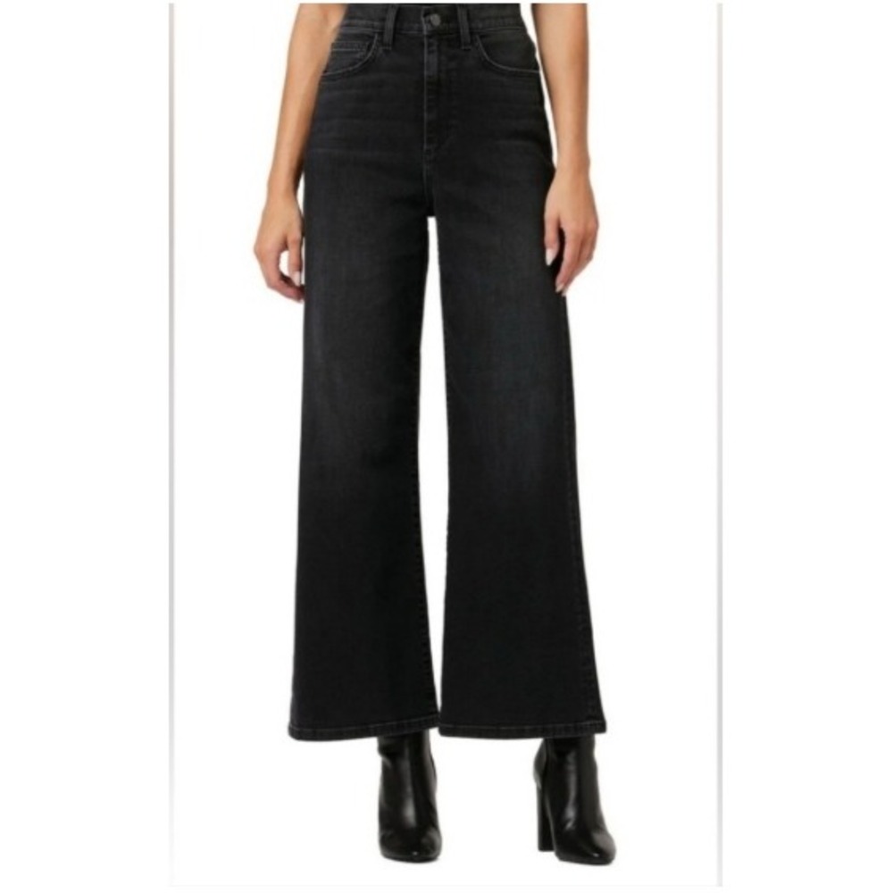 Joe's Jeans High-Rise Meira Wide Leg Faded Black Denim Neutral Size 28